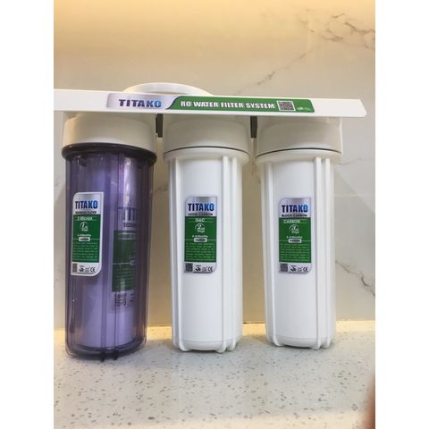Bộ 3 Cốc Lọc Thô Titako 10inch - Lọc Nước Sinh Hoạt, Chặn Cặn Bùn Đất, Rỉ Sét, Dụng Cụ Gia Đình Tiện Ích