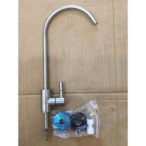 Vòi Gạt Nối Nhanh Inox 304 Không Rỉ Cho Máy Lọc Nước RO - Thiết Kế Tinh Xảo, Xoay 360° Tiện Lợi, Sang Trọng