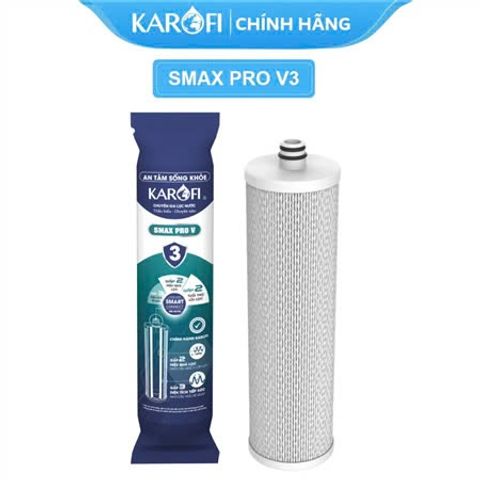Lõi Lọc SMAX Pro V3 Chính Hãng - Loại Bỏ Chất Cặn Bẩn Hơn 1 Micromet - Dùng Cho Nhiều Model Karofi