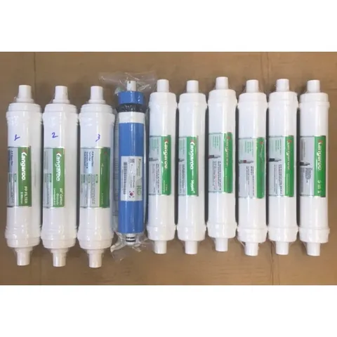 Bộ 10 Lõi Lọc Đúc Kangaroo Chính Hãng - Thay Thế Máy Lọc Nước Hydrogen KG100HK, KG10A4, KG10A5 - Nguồn Nước Sạch Tinh Khiết