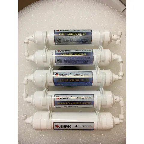 Bộ 5 Lõi Lọc Nước Jenpec 56789 Chính Hãng - Post Carbon, Ceramic, Alkaline, Maifan, Nano Silver - Sạch Khỏe An Toàn