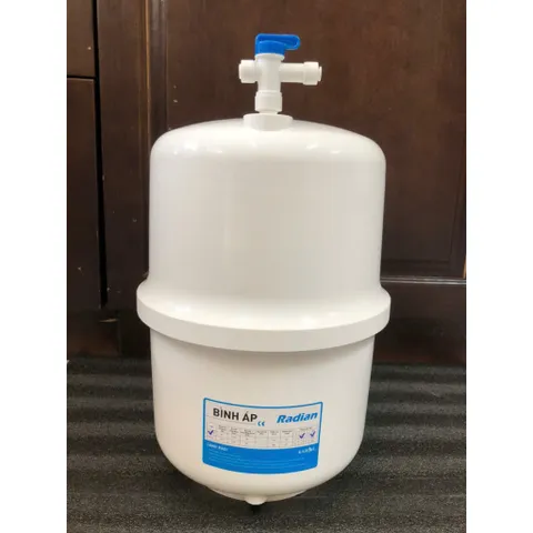 Bình áp Nhựa Radian Karofi 3.2G 7L - Bình chứa nước lọc RO an toàn, bền bỉ, nhỏ gọn để lắp đặt trong gầm bếp - Hàng chính hãng