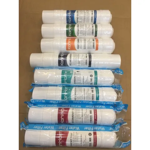Bộ 8 Lõi Lọc Nước KORIHOME Chính Hãng - Gồm Sediment, Pre Carbon, RO, Post Carbon, Hydrogen Alkaline, Nano Silver - Thay Thế Dễ Dàng