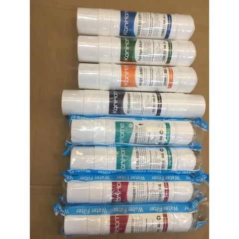 Bộ 8 Lõi Lọc Nước KORIHOME Chính Hãng - Gồm Sediment, Pre Carbon, RO, Post Carbon, Hydrogen Alkaline, Nano Silver - Thay Thế Dễ Dàng