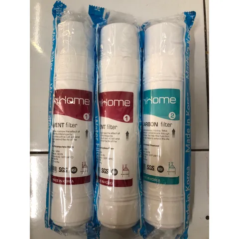 Bộ 3 Lõi Lọc Thô 123 Korihome (2 Sediment + 1 Pre Carbon) - Lõi Chính Hãng, Loại Bỏ Chất Bẩn và Hóa Chất Trong Nước