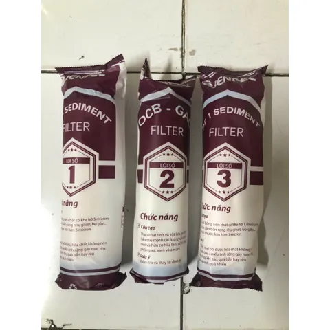 Combo 3 Lõi Lọc Nước 123 JENPEC - Lọc Thô Chất Lượng Cao Dùng Cho Máy Lọc Nước RO, Loại Bỏ Tạp Chất và Kim Loại Nặng