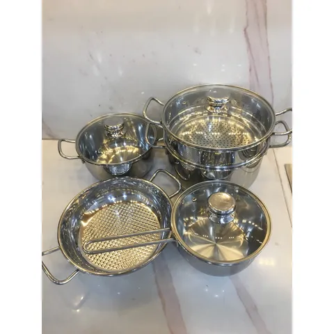 Bộ Nồi Five Star 5 Nấu từ 3 đáy cao cấp, Bộ sản phẩm nấu được trên mọi loại bếp,tiết kiệm nhiên liệu nhờ thu nhiệt nhanh