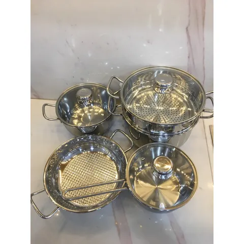 Bộ Nồi Five Star 5 Nấu từ 3 đáy cao cấp, Bộ sản phẩm nấu được trên mọi loại bếp,tiết kiệm nhiên liệu nhờ thu nhiệt nhanh