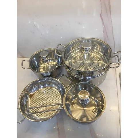 Bộ Nồi Five Star 5 Nấu từ 3 đáy cao cấp, Bộ sản phẩm nấu được trên mọi loại bếp,tiết kiệm nhiên liệu nhờ thu nhiệt nhanh