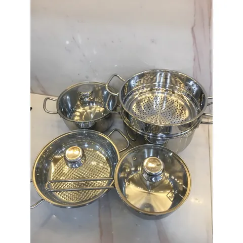 Bộ Nồi Five Star 5 Nấu từ 3 đáy cao cấp, Bộ sản phẩm nấu được trên mọi loại bếp,tiết kiệm nhiên liệu nhờ thu nhiệt nhanh
