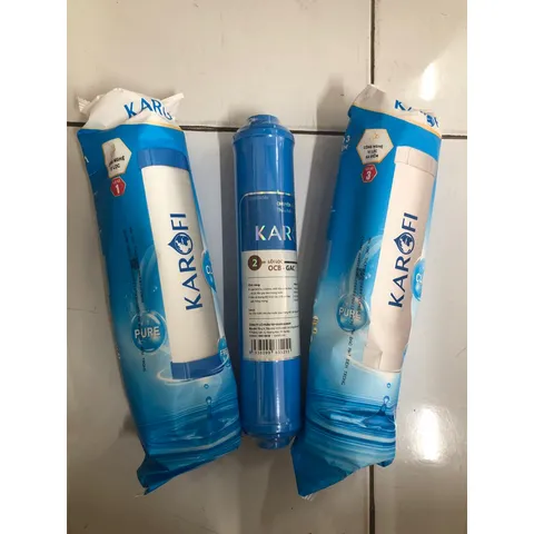 Combo 3 Lõi Lọc KAROFI 123 - Hàng Chính Hãng Thay Thế Nước Cho Model N-e118, B930 - Lọc Bẩn, Độc Tố, Sạch Khuẩn