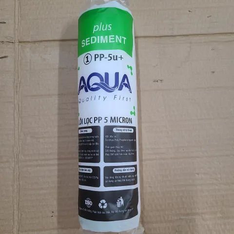 Lõi lọc nước số 1 PP 5 Micron Aqua - Thiết bị lọc thô cho máy lọc nước RO, loại bỏ tạp chất hiệu quả trong sinh hoạt