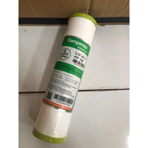 Lõi Lọc Nước Số 3 KANGAROO Chính Hãng - PP 1M Lọc Thô 1 Micron Cho Nước Sạch, Thay Thế 9-12 Tháng
