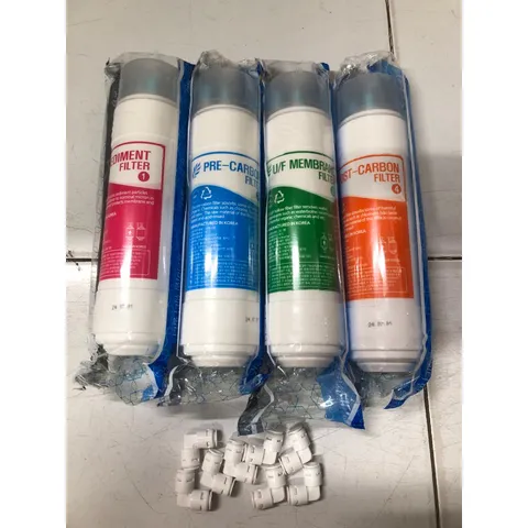Bộ 4 Lõi Lọc Nước Hàn Quốc U/F Đầu U 25cm - Lọc Sạch, Giữ Khoáng Chất - Sản Xuất Tại Hàn Quốc