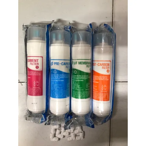 Bộ 4 Lõi Lọc Nước Hàn Quốc U/F Đầu U 25cm - Lọc Sạch, Giữ Khoáng Chất - Sản Xuất Tại Hàn Quốc