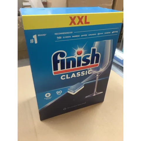 Hộp Viên Rửa  FINISH CLASSIC 90 Viên - Hàng chính hãng - Làm sạch hiệu quả sẽ xử lý tất cả các vết bẩn thức ăn “cứng đầu