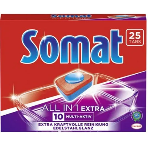 Viên rửa chén SOMAT Hộp 26 Viên ALL IN1 Extra - Chuyên dùng cho các máy rửa