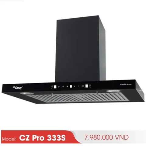 Hút mùi chữ T Canzy CZ PRO 333SG - Điều khiển cảm ứng kiểu cảm ứng 3 tốc độ và chế độ vẫy tay - BH 3 năm