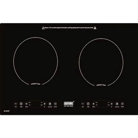 Bếp 2 từ Giovani 242T -  Mặt bếp bằng sứ thủy tinh chịu nhiệt cao lên đến 1000ºC - Phím cảm ứng siêu n