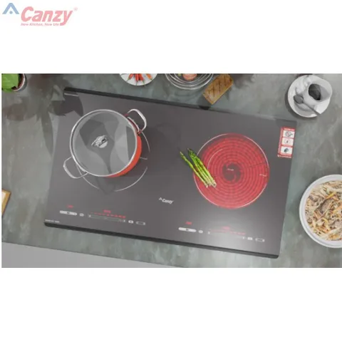 [KM] Bếp đôi [1 vùng từ + 1 vùng hồng ngoại ] Canzy CZ-56RD • Sử dụng bản mạch mâm từ sản xuất theo công nghệ Châu âu