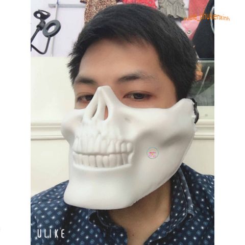 Mặt Nạ Đầu Lâu Hóa Trang Cá Tính - Phụ Kiện Halloween Độc Đáo Dành Cho Tiệc Tùng và Biểu Diễn Nghệ Thuật