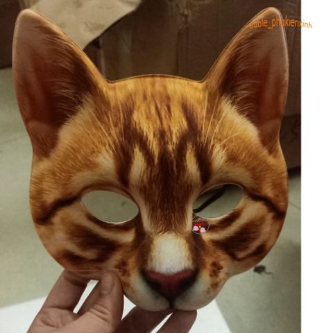 Mặt Nạ 3D Hình Mèo Nhật Bản Đen Trắng Dễ Thương Cho Lễ Hội, Cosplay - Phụ Kiện Độc Đáo Cho Trẻ Em và Người Lớn