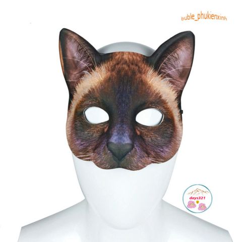 Mặt Nạ 3D Hình Mèo Nhật Bản Đen Trắng Dễ Thương Cho Lễ Hội, Cosplay - Phụ Kiện Độc Đáo Cho Trẻ Em và Người Lớn