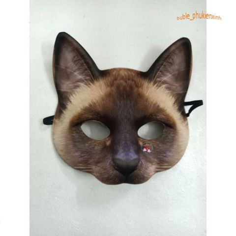 Mặt Nạ 3D Hình Mèo Nhật Bản Đen Trắng Dễ Thương Cho Lễ Hội, Cosplay - Phụ Kiện Độc Đáo Cho Trẻ Em và Người Lớn