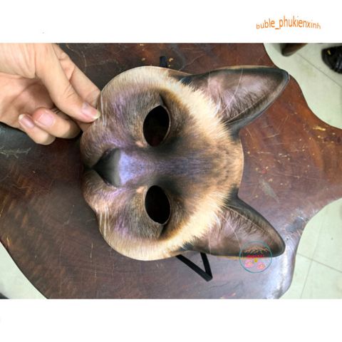 Mặt Nạ 3D Hình Mèo Nhật Bản Đen Trắng Dễ Thương Cho Lễ Hội, Cosplay - Phụ Kiện Độc Đáo Cho Trẻ Em và Người Lớn