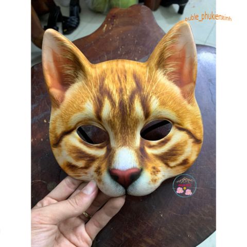 Mặt Nạ 3D Hình Mèo Nhật Bản Đen Trắng Dễ Thương Cho Lễ Hội, Cosplay - Phụ Kiện Độc Đáo Cho Trẻ Em và Người Lớn