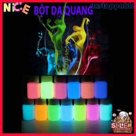 Bộ 8 Chai Bột Màu Huỳnh Quang 15g - Sơn Phát Sáng Trong Bóng Tối, Chất Liệu An Toàn, Dùng Trong Nghệ Thuật Trang Trí