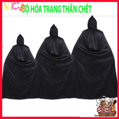 Bộ Trang Phục Halloween Thần Chết Đẳng Cấp - Y Phục Halloween Phong Cách Ma Cho Nam Nữ Với Họa Tiết Xương Đầu Lâu, Bộ Đồ Hóa Trang ấn Tượng