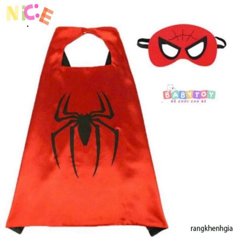 Bộ Trang Phục Halloween Áo Choàng Siêu Nhân Spider-Man và Công Chúa Elsa Cho Bé - Mặt Nạ Kèm Theo, Dành Cho Trẻ Từ 2-8 Tuổi