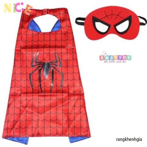 Bộ Trang Phục Halloween Áo Choàng Siêu Nhân Spider-Man và Công Chúa Elsa Cho Bé - Mặt Nạ Kèm Theo, Dành Cho Trẻ Từ 2-8 Tuổi