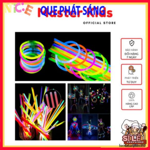 Bộ 100 Que Phát Sáng Dạ Quang Neon Nhiều Màu - Phụ Kiện Tiệc Đêm Vòng Tay Sáng Tạo Cho Sự Kiện Vui Chơi
