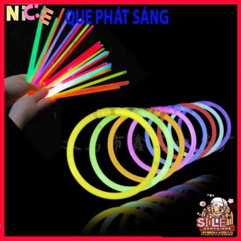 Bộ 100 Que Phát Sáng Dạ Quang Neon Nhiều Màu - Phụ Kiện Tiệc Đêm Vòng Tay Sáng Tạo Cho Sự Kiện Vui Chơi