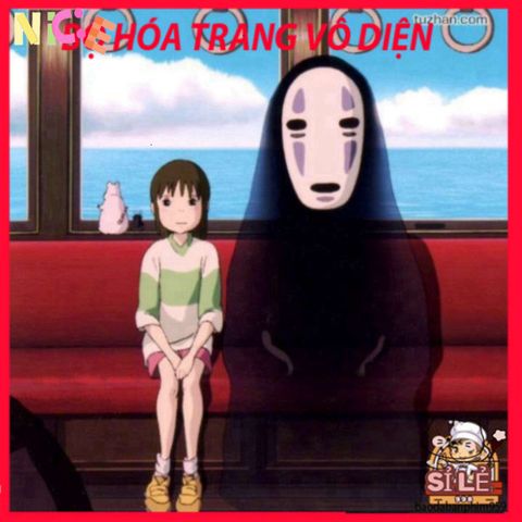 Bộ Hóa Trang Áo Choàng Đen và Mặt Nạ Vô Diện VBJ80 - Phong Cách Spirited Away cho Người Lớn và Trẻ Em
