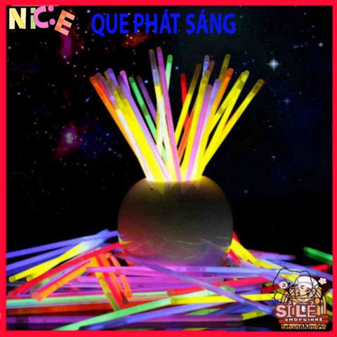 Bộ 100 Que Phát Sáng Dạ Quang Neon Nhiều Màu - Phụ Kiện Tiệc Đêm Vòng Tay Sáng Tạo Cho Sự Kiện Vui Chơi