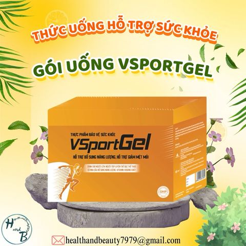 Gói uống VSportGel 50 gói - Hỗ trợ giảm mệt mỏi và tăng sức bền cơ bắp - Sản phẩm thiên nhiên cho người tập luyện thể dục