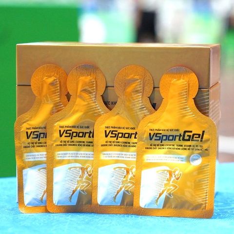 Gói uống VSportGel 50 gói - Hỗ trợ giảm mệt mỏi và tăng sức bền cơ bắp - Sản phẩm thiên nhiên cho người tập luyện thể dục