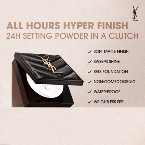 Phấn Phủ Bột YSL All Hours Hyper Blur Màu 05 Pastel Blue - Trang Điểm Cao Cấp Kiểm Soát Dầu, Mịn Màng, Chính Hãng