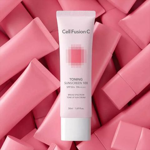 Kem Chống Nắng Cell Fusion C Toning Sunscreen 100 SPF50+ - Nâng Tông Da Màu Hồng, Dưỡng Ẩm, Phù Hợp Mọi Loại Da 50ml Chính Hãng