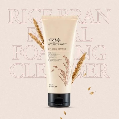 Sữa Rửa Mặt Gạo The Face Shop Rice Water Bright - Làm Sạch Sâu và Dưỡng Ẩm, 150ml Chính Hãng, Phù Hợp Với Da Nhạy Cảm