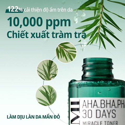 Nước Hoa Hồng AHA-BHA-PHA 30 Days Miracle Toner 150ml - Giúp Làm Sạch Da, Ngăn Mụn, Phù Hợp Mọi Loại Da - Chính Hãng Some By Mi