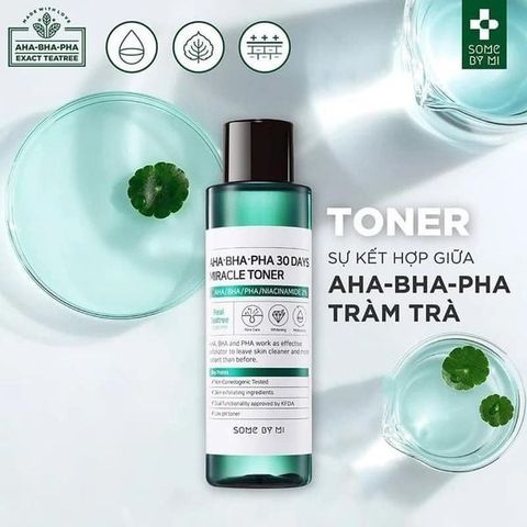 Nước Hoa Hồng AHA-BHA-PHA 30 Days Miracle Toner 150ml - Giúp Làm Sạch Da, Ngăn Mụn, Phù Hợp Mọi Loại Da - Chính Hãng Some By Mi