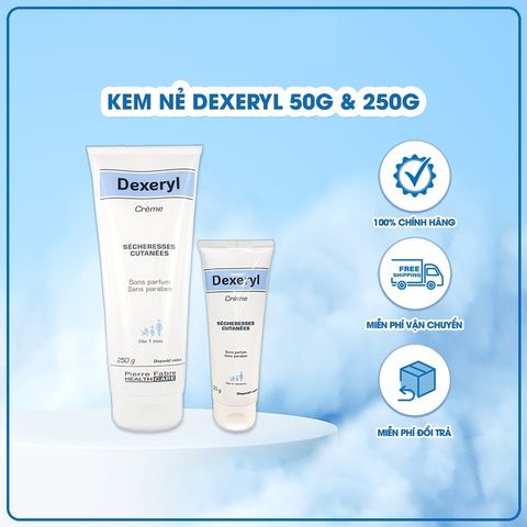 Kem Nẻ Dexeryl Crème 250g - Dưỡng Ẩm Chống Nứt Nẻ, Hỗ Trợ Chàm Sữa cho Trẻ và Người Lớn - Mỹ Phẩm Pháp Chính Hãng