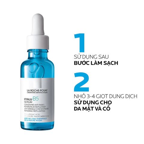 Serum Dưỡng Phục Hồi Da La Roche-Posay Hyalu B5 30ml - Cấp ẩm, Giảm Nếp Nhăn, Tái Tạo Da Mịn Màng Chính Hãng, Dưỡng Da Đặc Biệt cho Tất Cả Loại Da