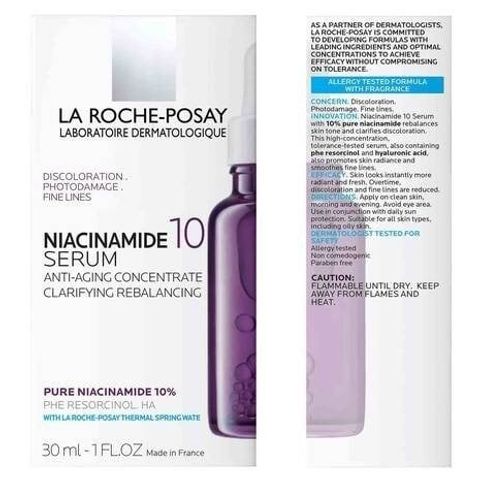 Tinh Chất Dưỡng Sáng Da La Roche-Posay Pure Niacinamide 10 Serum 30ml - Làm Sáng Da, Giảm Thâm Mụn, Chính Hãng nổi tiếng