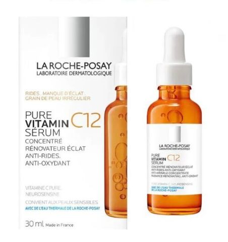 Tinh Chất La Roche-Posay Pure Vitamin C12 Serum 30ml - Serum Chống Lão Hóa, Làm Sáng Da, Giảm Nếp Nhăn, Chính Hãng Pháp