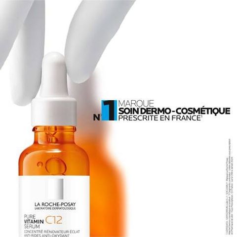 Tinh Chất La Roche-Posay Pure Vitamin C12 Serum 30ml - Serum Chống Lão Hóa, Làm Sáng Da, Giảm Nếp Nhăn, Chính Hãng Pháp